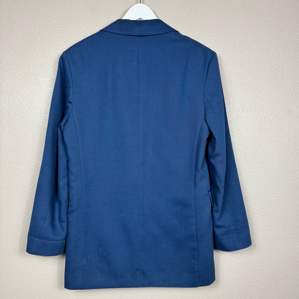 Zara Blazer Navy Blue Oversized Boxy Fit XS G - Picture 3 of 10